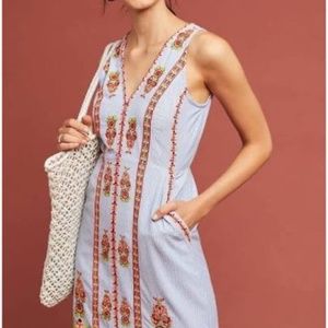 ANTHROPOLOGIE MAEVE embroidered dress